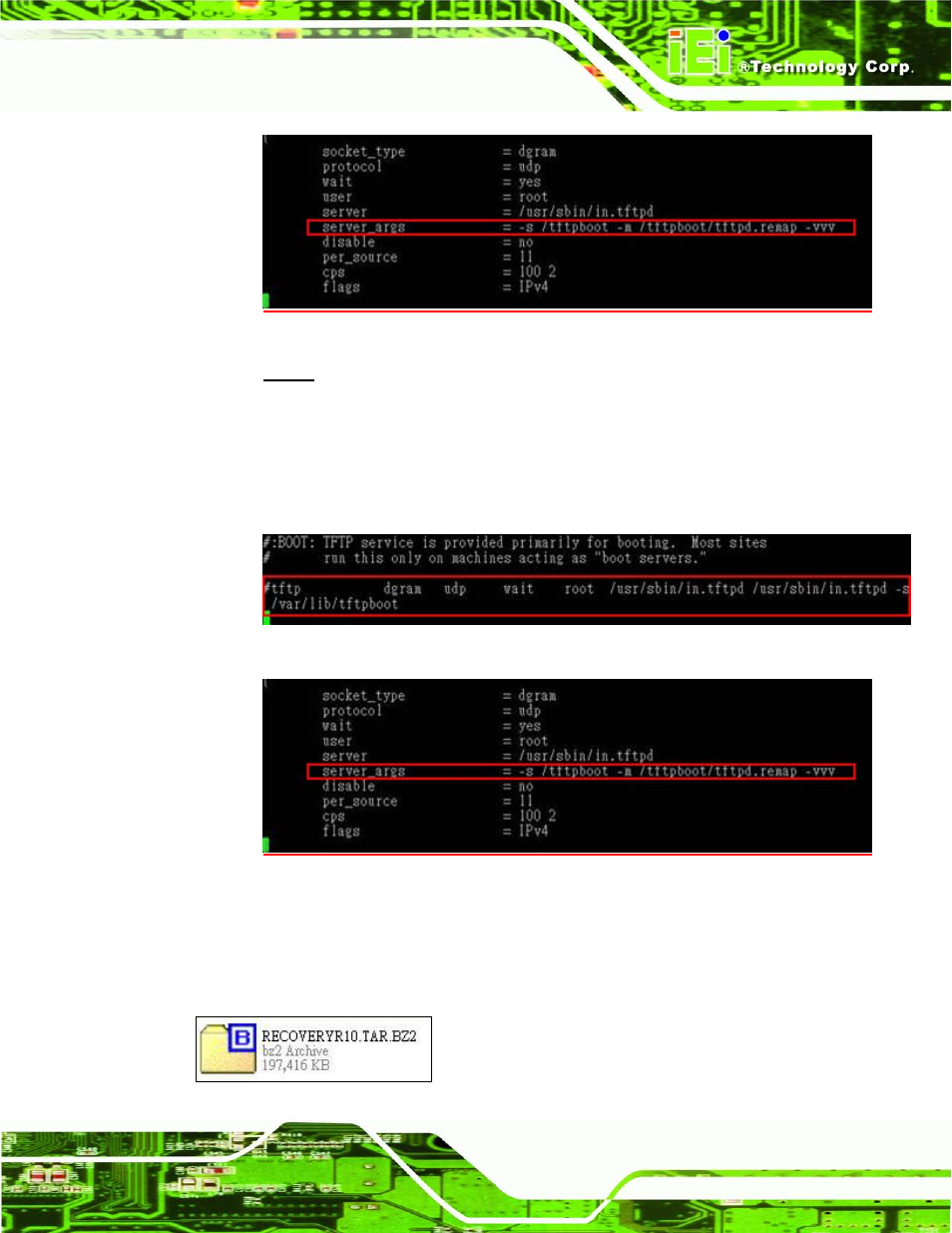 B.6.3 configure one key recovery server settings | IEI Integration IMB-H612A User Manual | Page 176 / 199