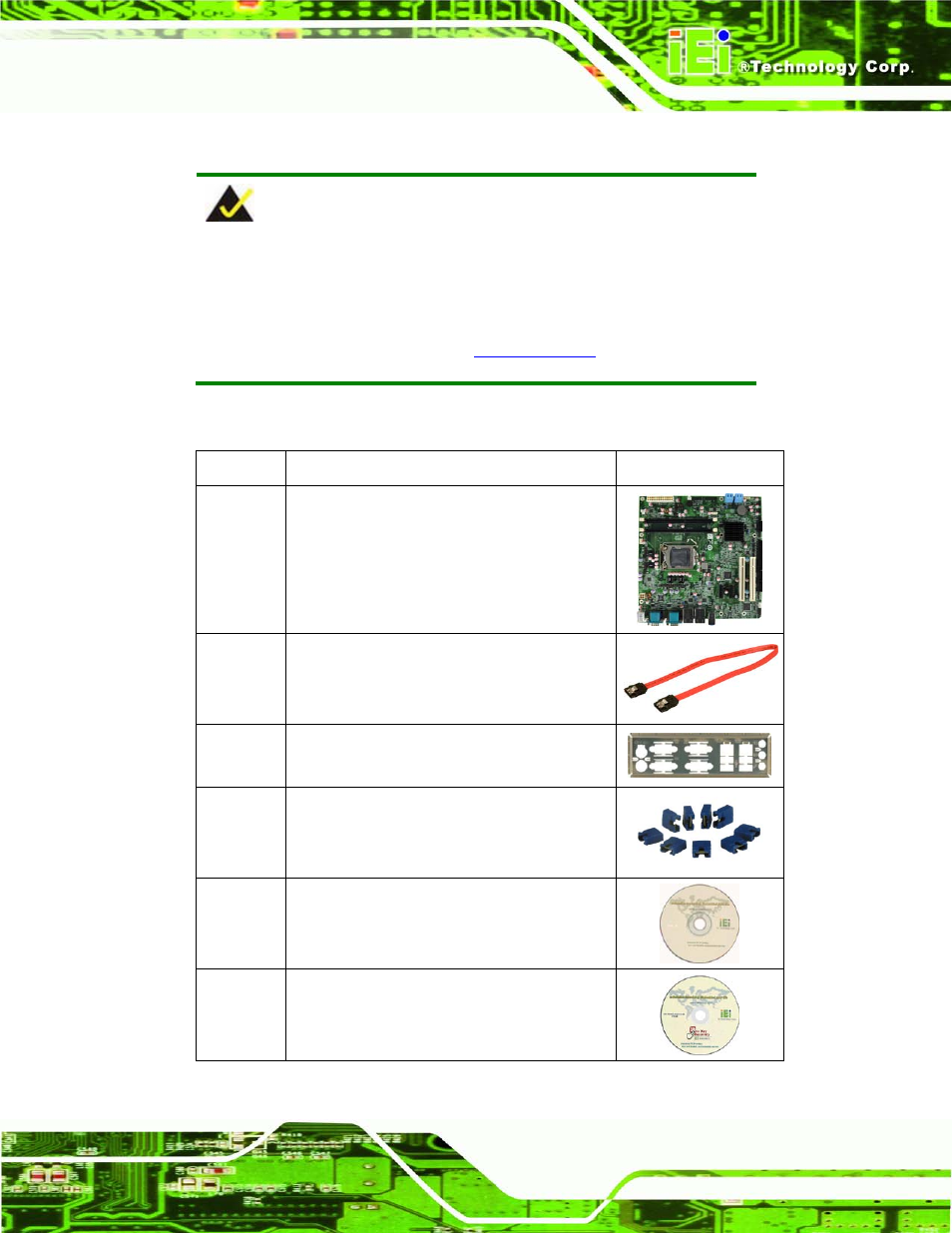 3 packing list, Acking, 3 p a c kin g lis t | IEI Integration IMB-H612A User Manual | Page 26 / 199