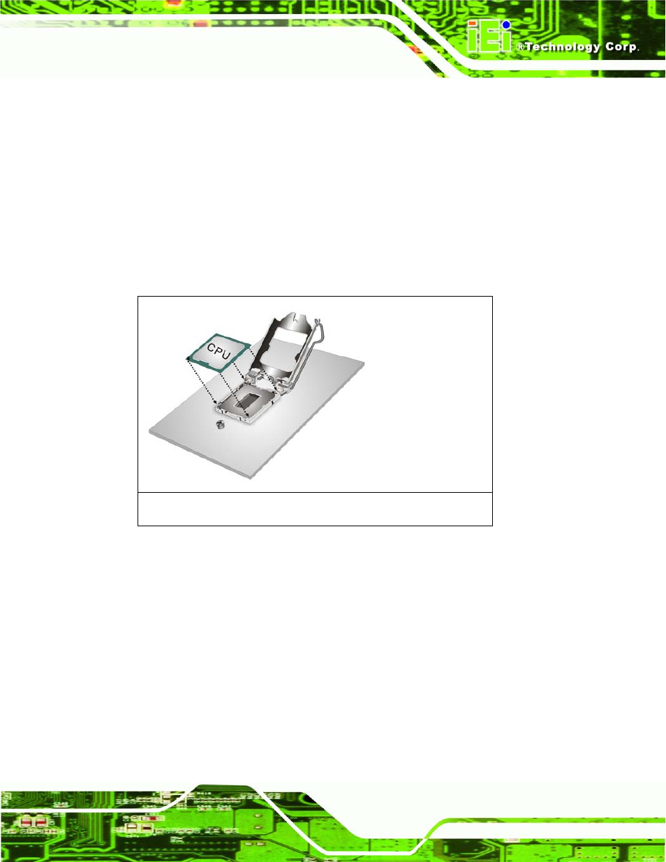 Figure 4-3: insert the socket lga1155 cpu | IEI Integration IMB-H612A User Manual | Page 64 / 199