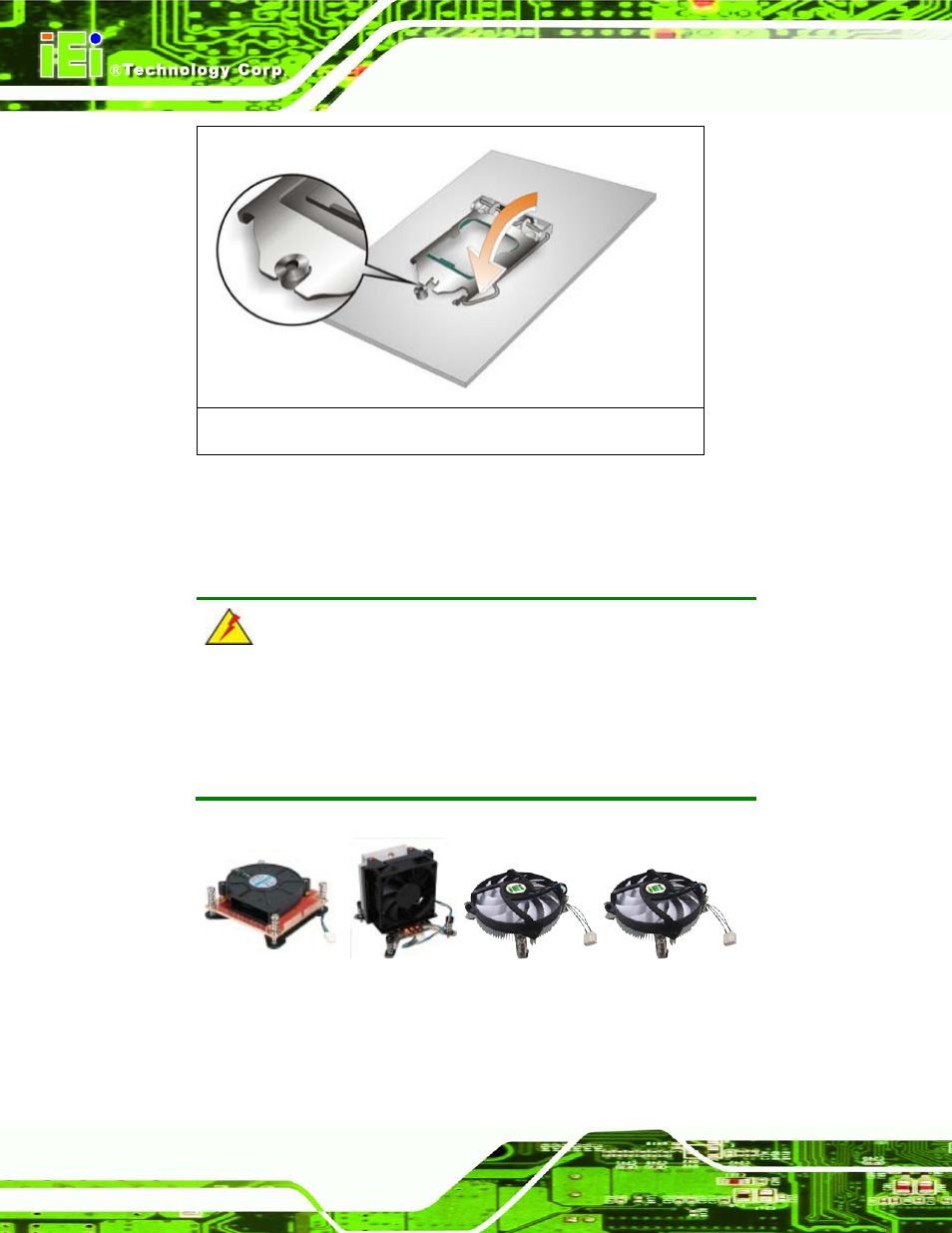 2 cooling kit installation, Figure 4-4: close the socket lga1155 | IEI Integration IMB-H612A User Manual | Page 65 / 199