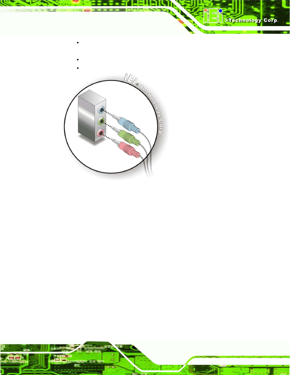 2 lan connection, Figure 4-14: audio connector | IEI Integration IMB-H612A User Manual | Page 74 / 199
