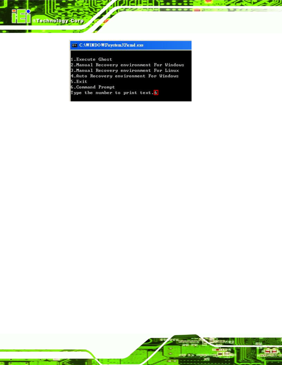 Figure b-4: command prompt | IEI Integration IMB-Q770 User Manual | Page 168 / 212