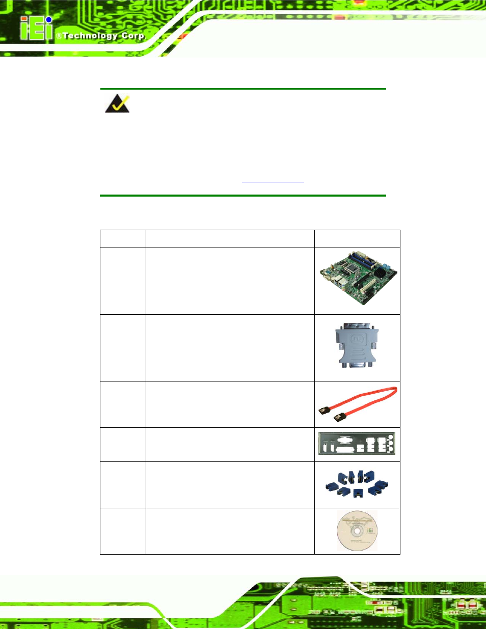 3 packing list, Acking, 3 p a c kin g lis t | IEI Integration IMB-Q770 User Manual | Page 28 / 212