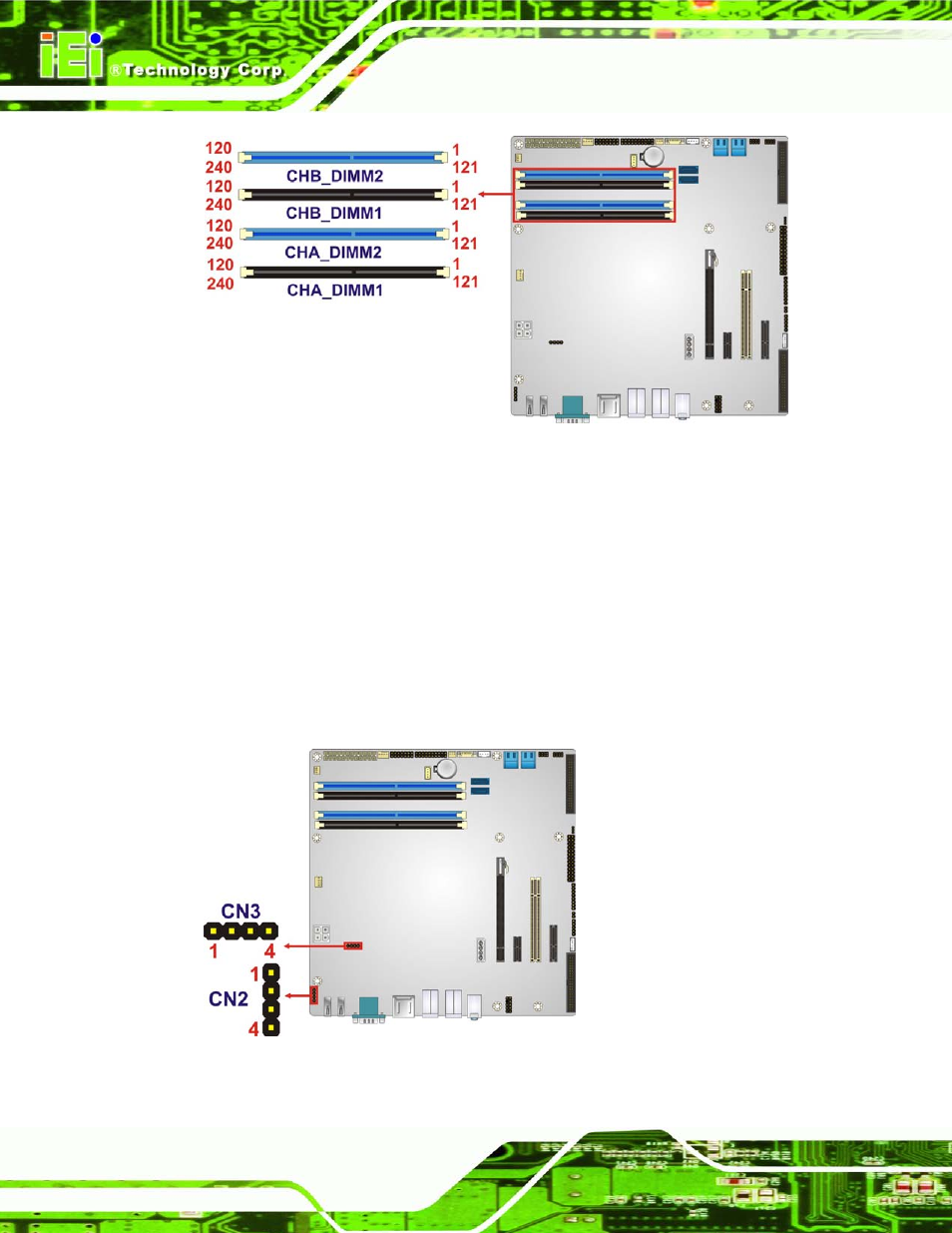 5 debug port connector, Figure 3-5: ddr3 dimm slot locations, Figure 3-6: debug port connector location | IEI Integration IMB-Q770 User Manual | Page 38 / 212