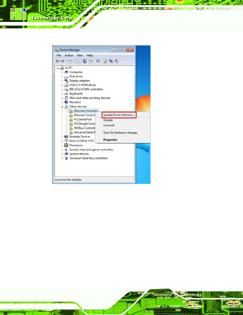 Figure 6-14: device manager list | IEI Integration IMB-C2160 User Manual | Page 137 / 205