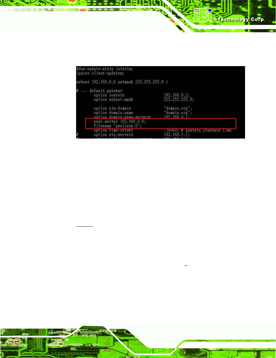 B.6.2 configure tftp settings | IEI Integration IMB-C2160 User Manual | Page 186 / 205
