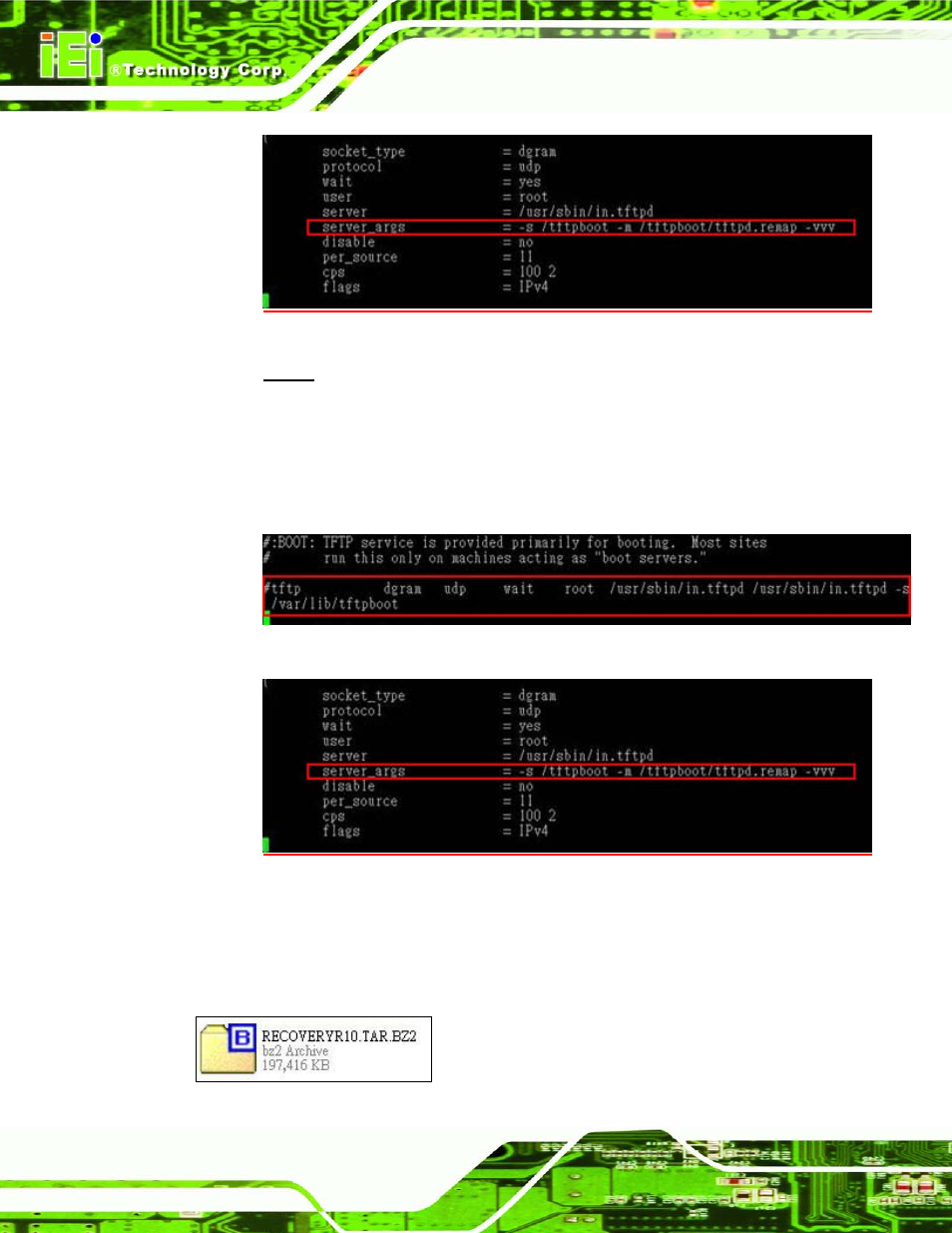 B.6.3 configure one key recovery server settings | IEI Integration IMB-C2160 User Manual | Page 187 / 205