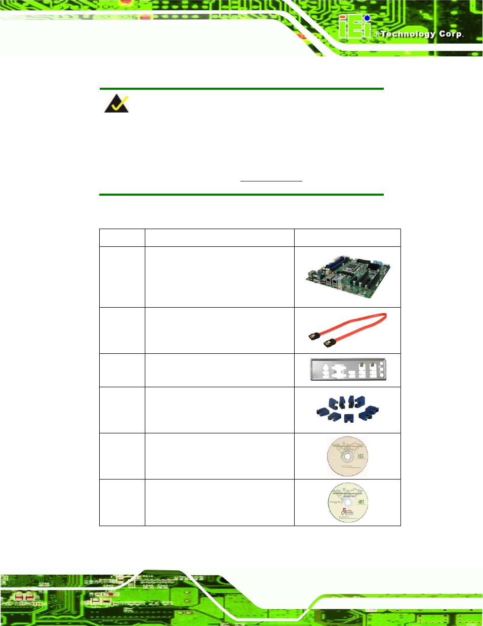 3 packing list, Acking, 3 p a c kin g lis t | IEI Integration IMB-C2160 User Manual | Page 26 / 205