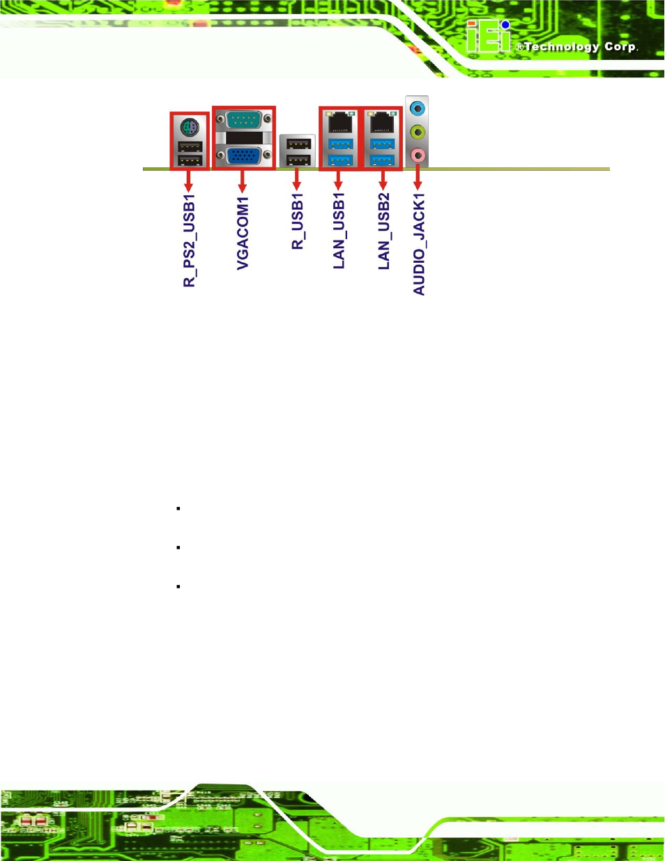 1 audio connector | IEI Integration IMB-C2160 User Manual | Page 56 / 205