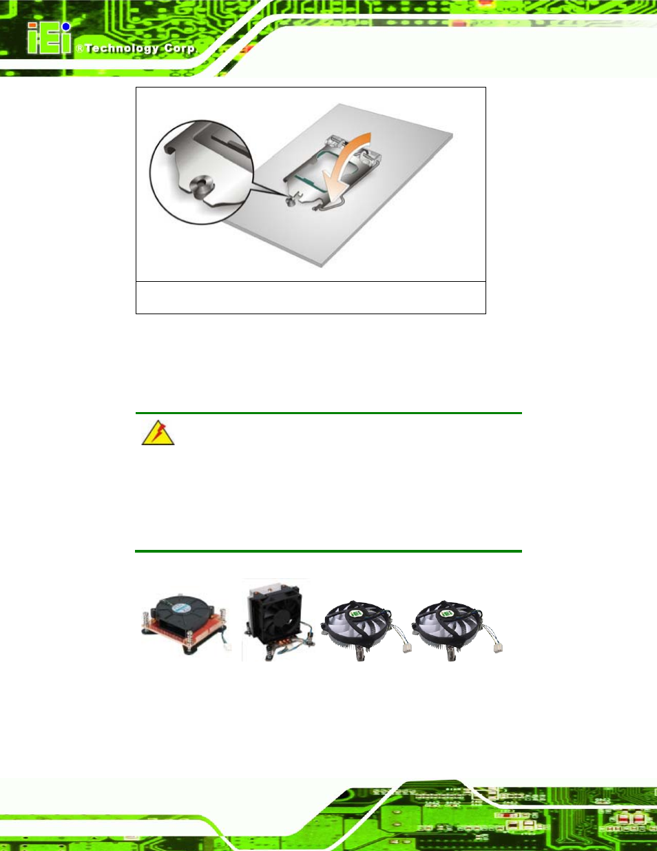 2 cooling kit installation, Figure 4-4: close the socket lga1155 | IEI Integration IMB-C2160 User Manual | Page 69 / 205