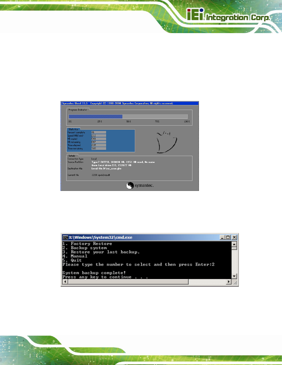 C.5.2 backup system | IEI Integration IMB-Q870-i2 User Manual | Page 199 / 223