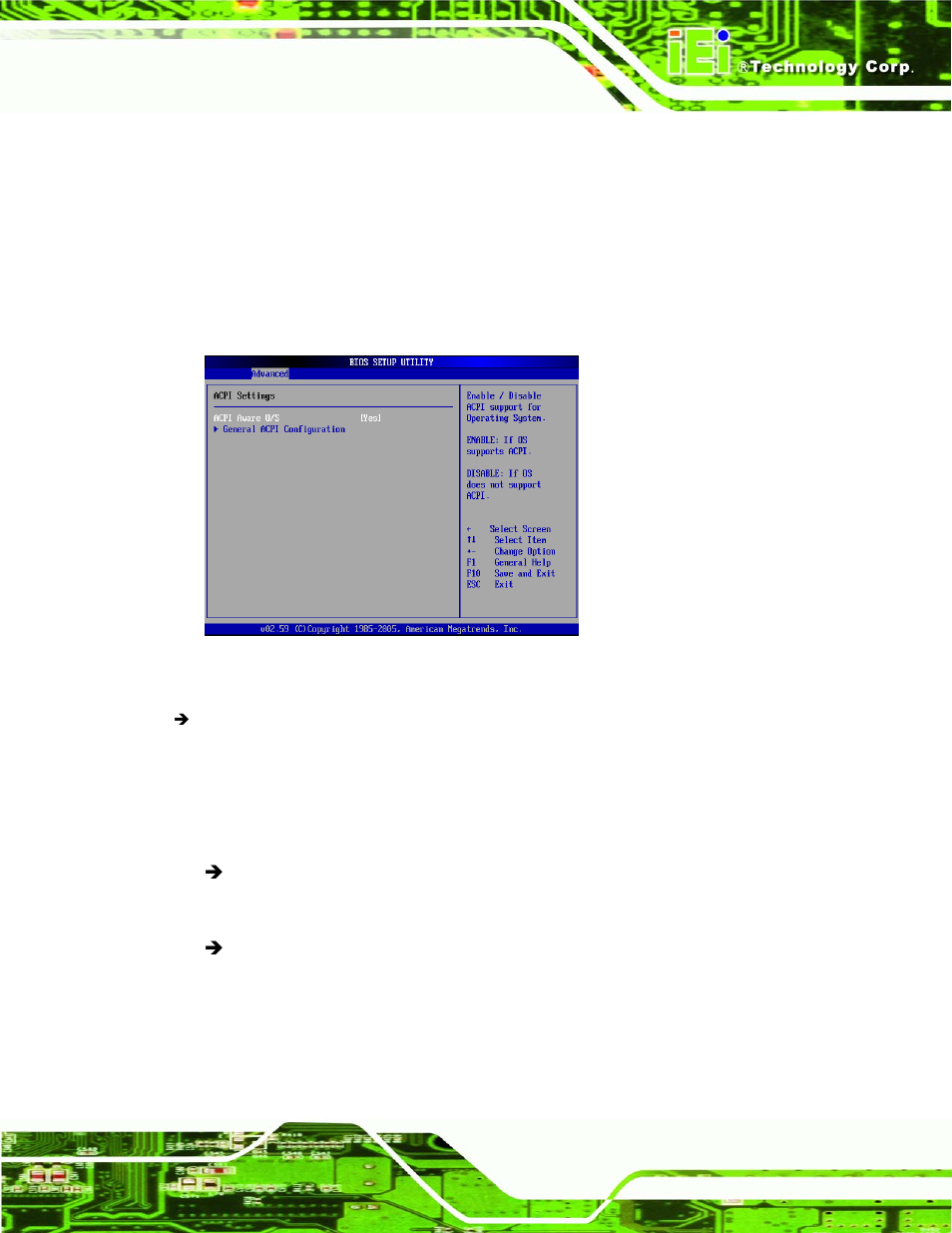 6 acpi configuration | IEI Integration IMBA-9454 v1.00 User Manual | Page 147 / 228