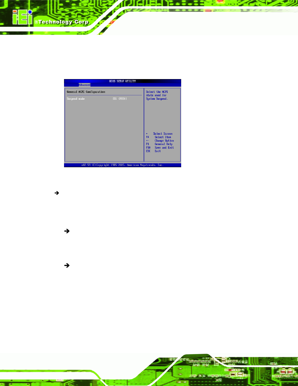 1 general acpi configuration | IEI Integration IMBA-9454 v1.00 User Manual | Page 148 / 228