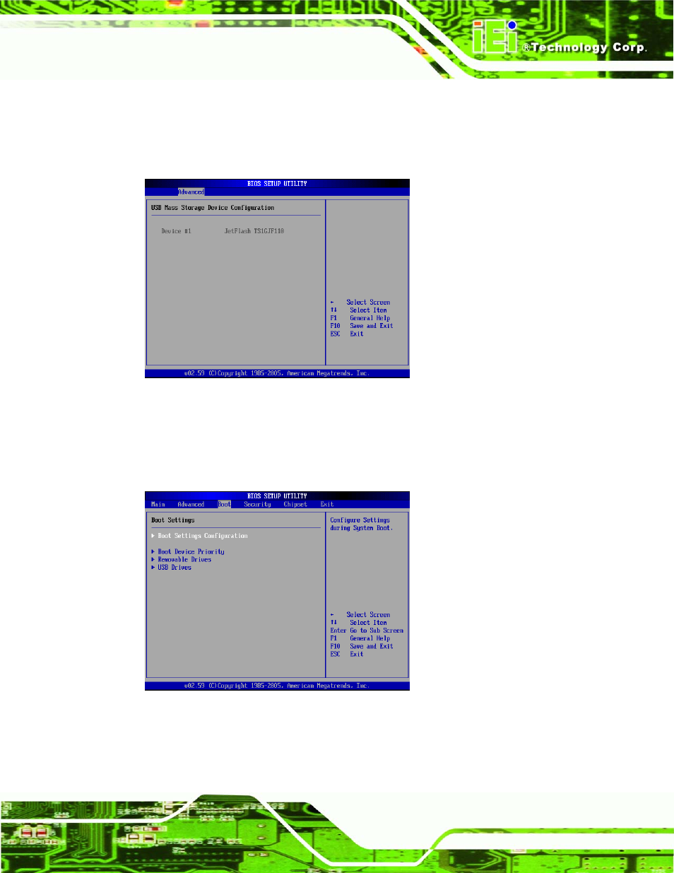 1 usb mass storage device configuration, 4 boot | IEI Integration IMBA-9454 v1.00 User Manual | Page 157 / 228