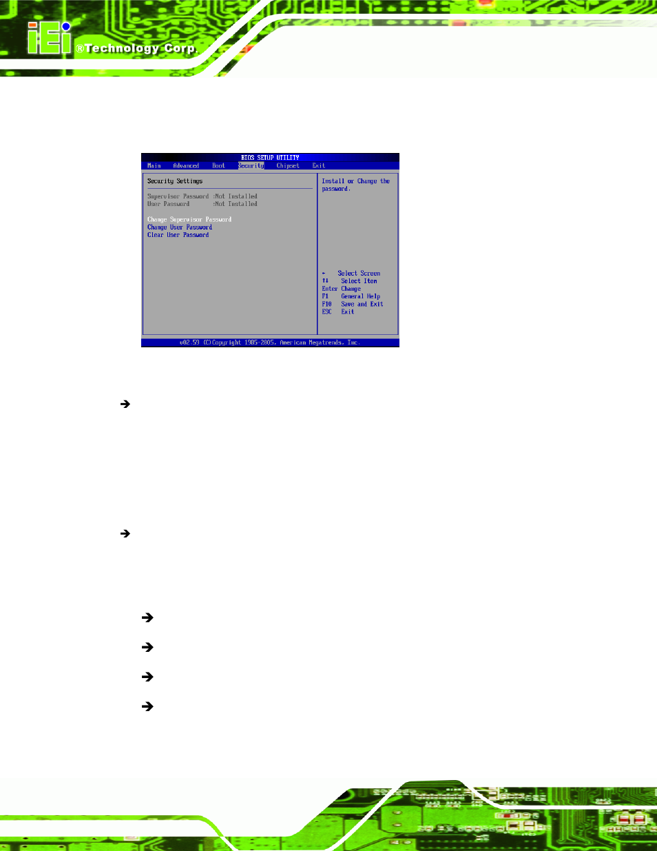 5 security | IEI Integration IMBA-9454 v1.00 User Manual | Page 164 / 228
