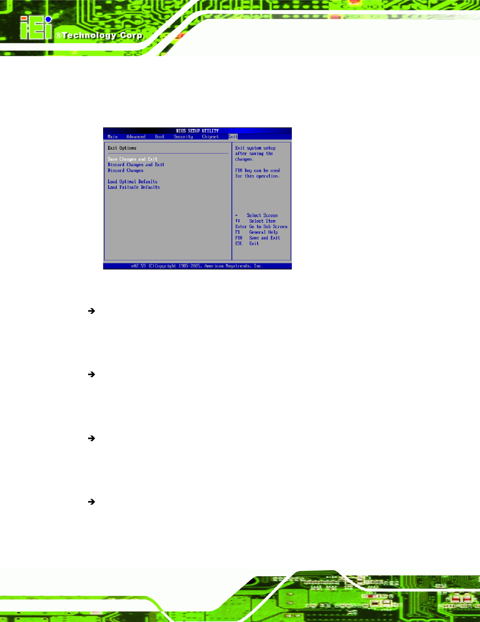 7 exit | IEI Integration IMBA-9454 v1.00 User Manual | Page 172 / 228