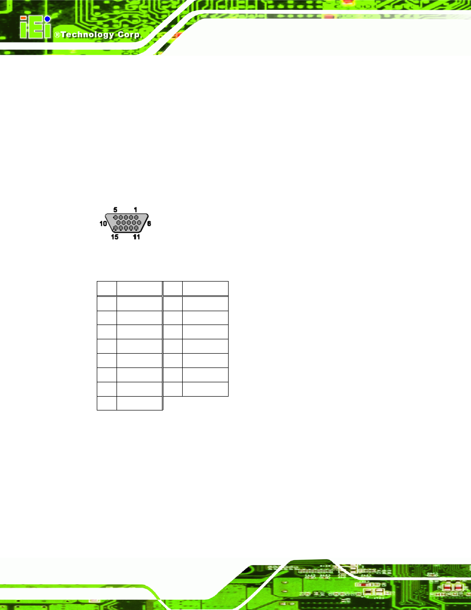 6 vga connector | IEI Integration IMBA-9454 v1.00 User Manual | Page 94 / 228