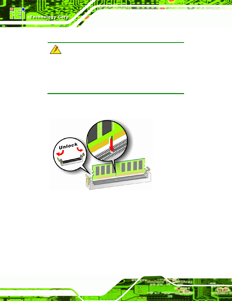 3 dimm installation, Figure 5-7: installing a dimm | IEI Integration IMBA-9454 v4.02 User Manual | Page 100 / 205