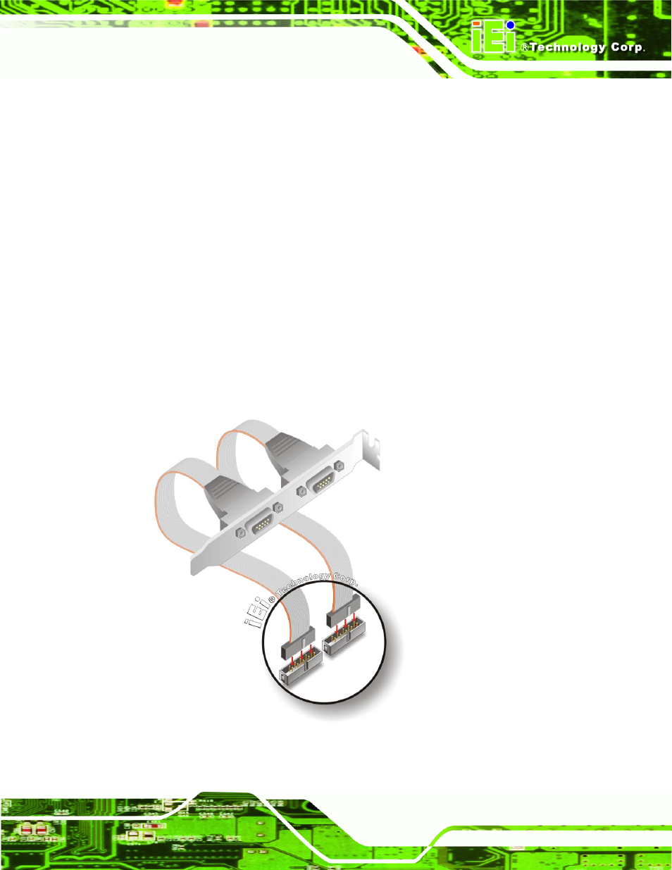 3 dual rs-232 cable connection, Figure 5-14: dual rs-232 cable installation | IEI Integration IMBA-9454 v4.02 User Manual | Page 107 / 205