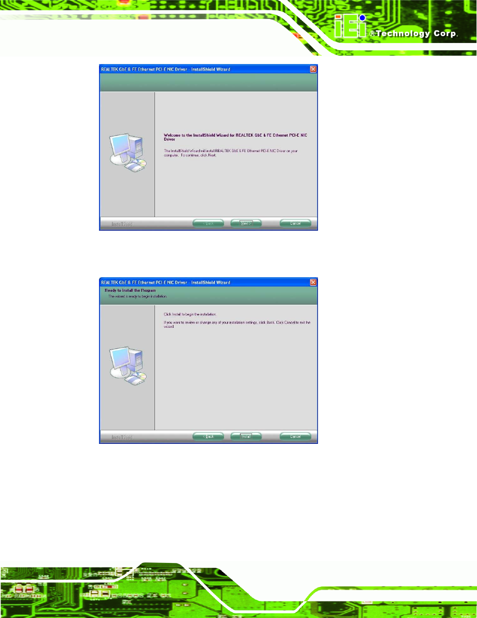 Figure 7-17: realtek lan driver install | IEI Integration IMBA-9454 v4.02 User Manual | Page 173 / 205