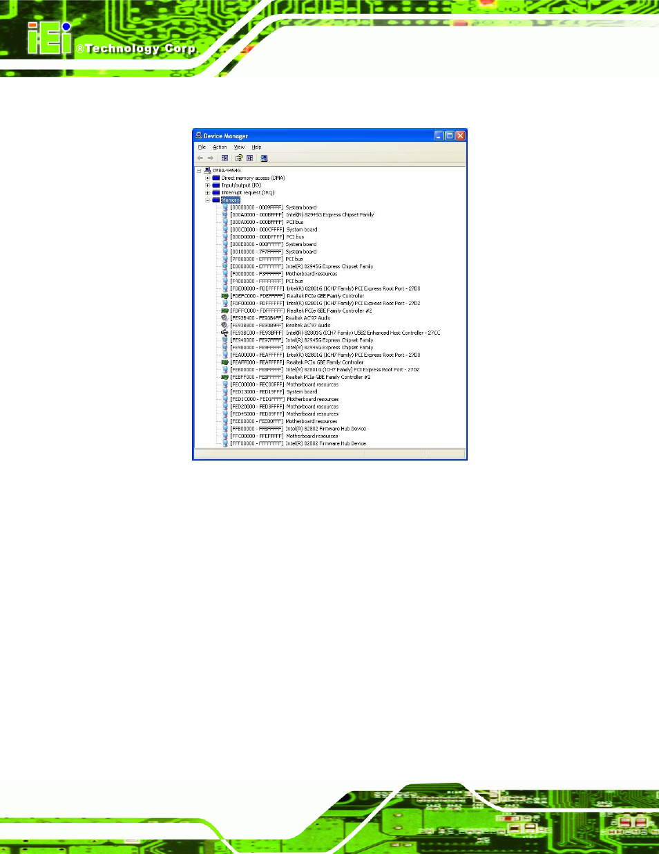 C.2 1st mb memory address map, Emory, Ddress | IEI Integration IMBA-9454 v4.02 User Manual | Page 190 / 205