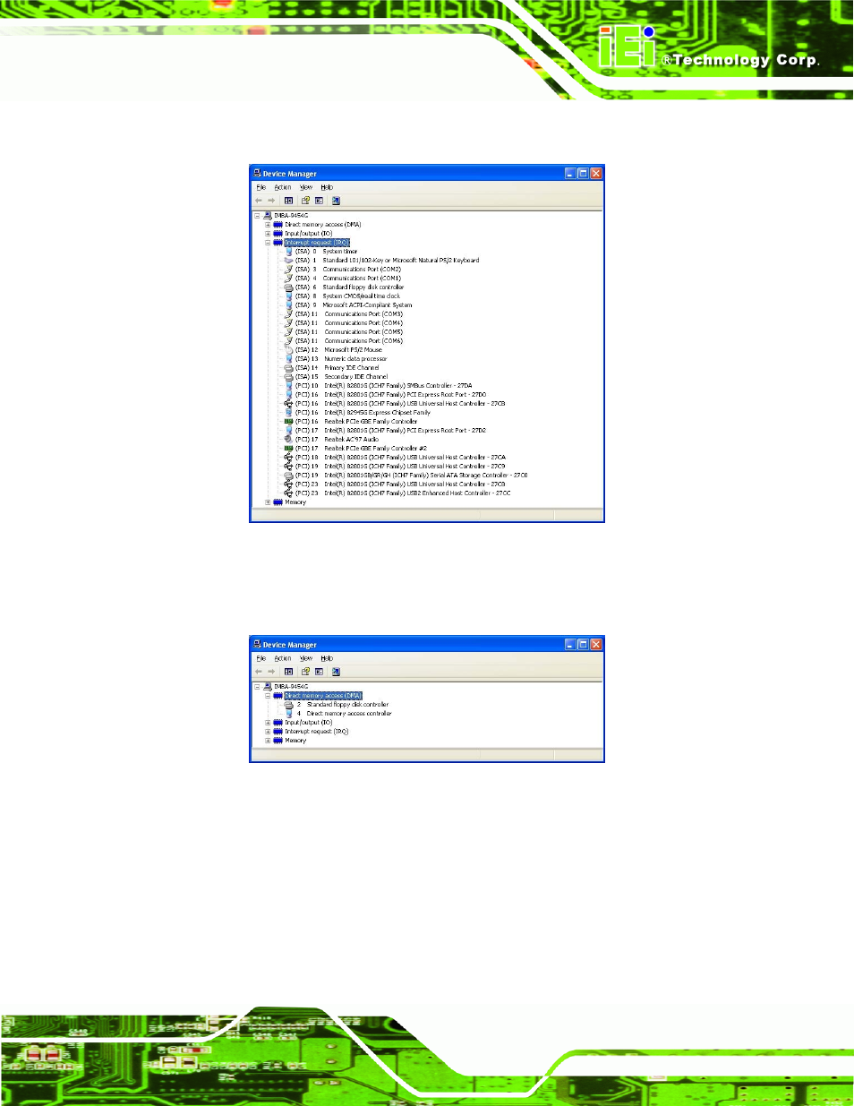 C.3 irq mapping table, C.4 dma channel assignments, Apping | Able, Hannel, Ssignments | IEI Integration IMBA-9454 v4.02 User Manual | Page 191 / 205