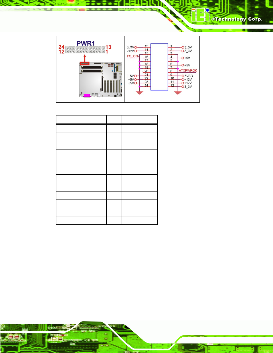 3 audio connector (8-pin), Figure 4-3: atx power connector location, Table 4-4: atx power connector pinouts | See figure 4-3, See table 4-4 | IEI Integration IMBA-9454 v4.02 User Manual | Page 55 / 205
