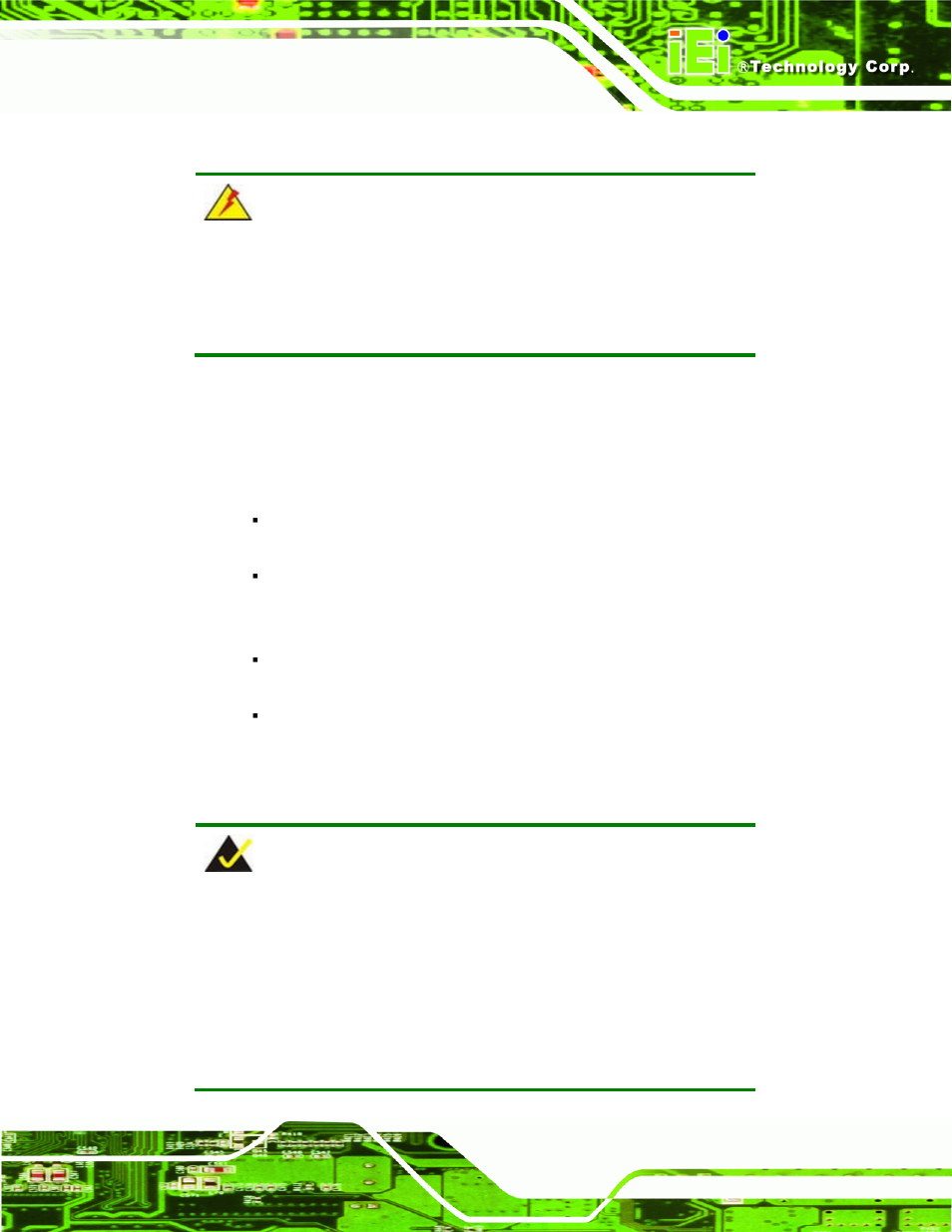 1 anti-static precautions, 2 installation considerations, Static | Recautions, Nstallation, Onsiderations | IEI Integration IMBA-9454 v4.02 User Manual | Page 91 / 205