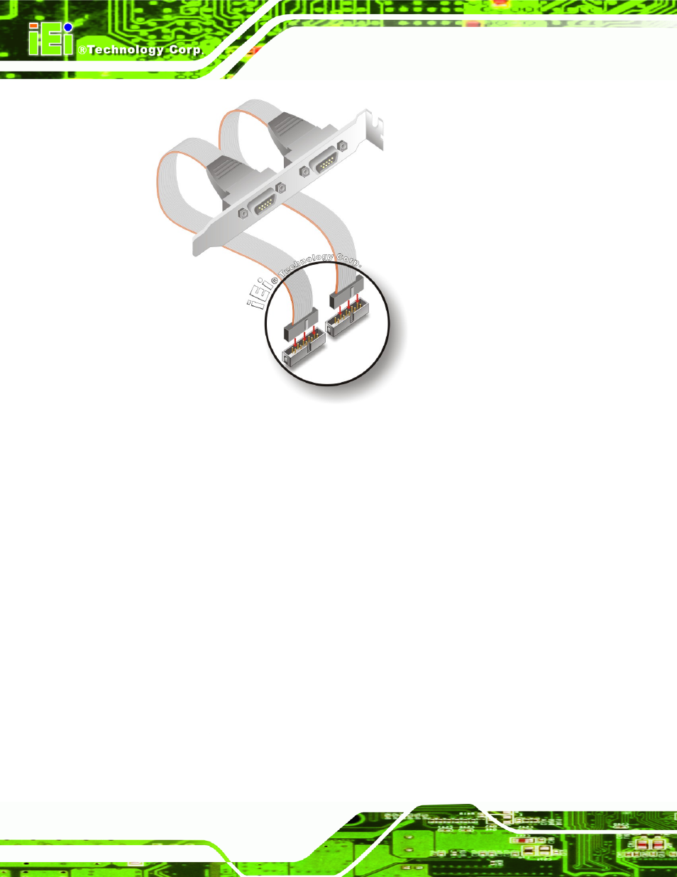 4 single rs-232 cable with slot bracket, Figure 5-12: dual rs-232 cable installation | IEI Integration IMBA-XQ354 v1.10 User Manual | Page 104 / 245