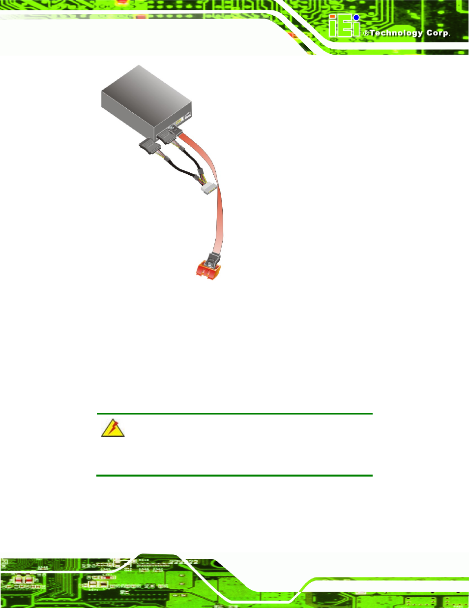 6 usb cable (dual port) with slot bracket, Figure 5-15: sata power drive connection | IEI Integration IMBA-XQ354 v1.10 User Manual | Page 107 / 245