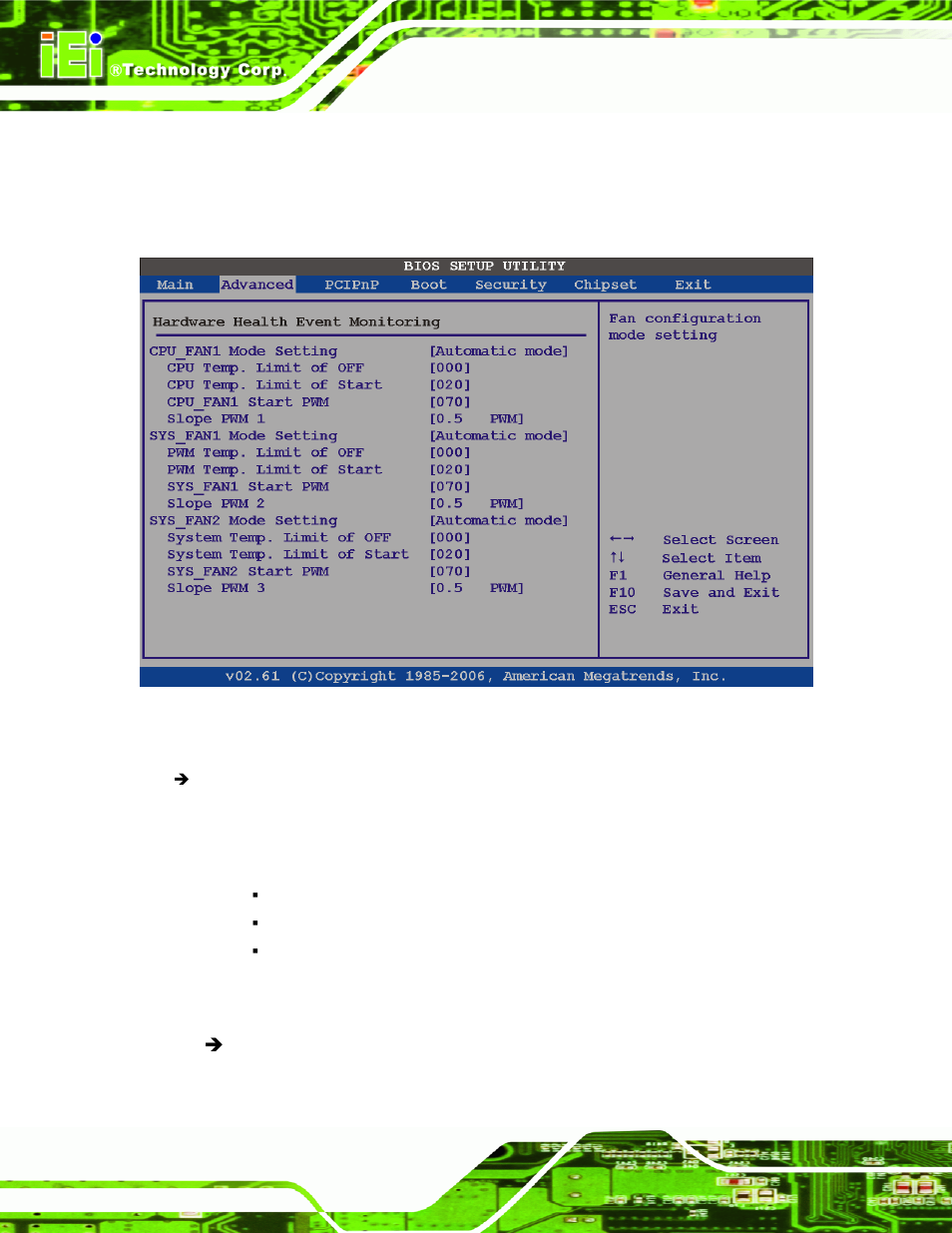 5 hardware health configuration, Bios menu 8: hardware health configuration | IEI Integration IMBA-XQ354 v1.10 User Manual | Page 136 / 245