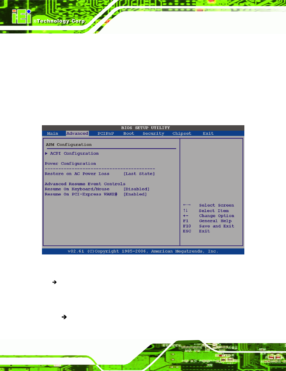 6 apm configuration, Bios menu 10: ahci port n configuration menu | IEI Integration IMBA-XQ354 v1.10 User Manual | Page 140 / 245