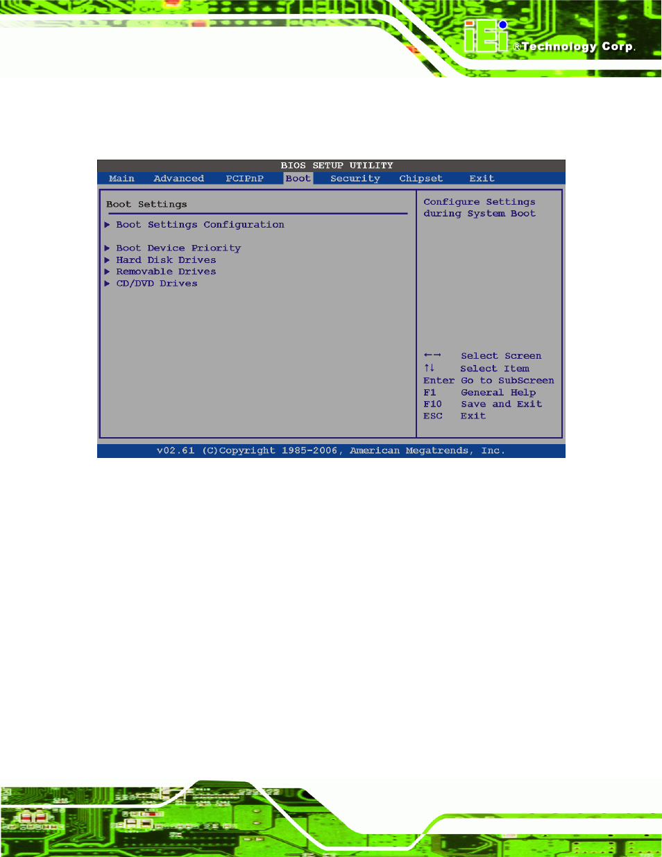 5 boot, Bios menu 19: boot | IEI Integration IMBA-XQ354 v1.10 User Manual | Page 155 / 245