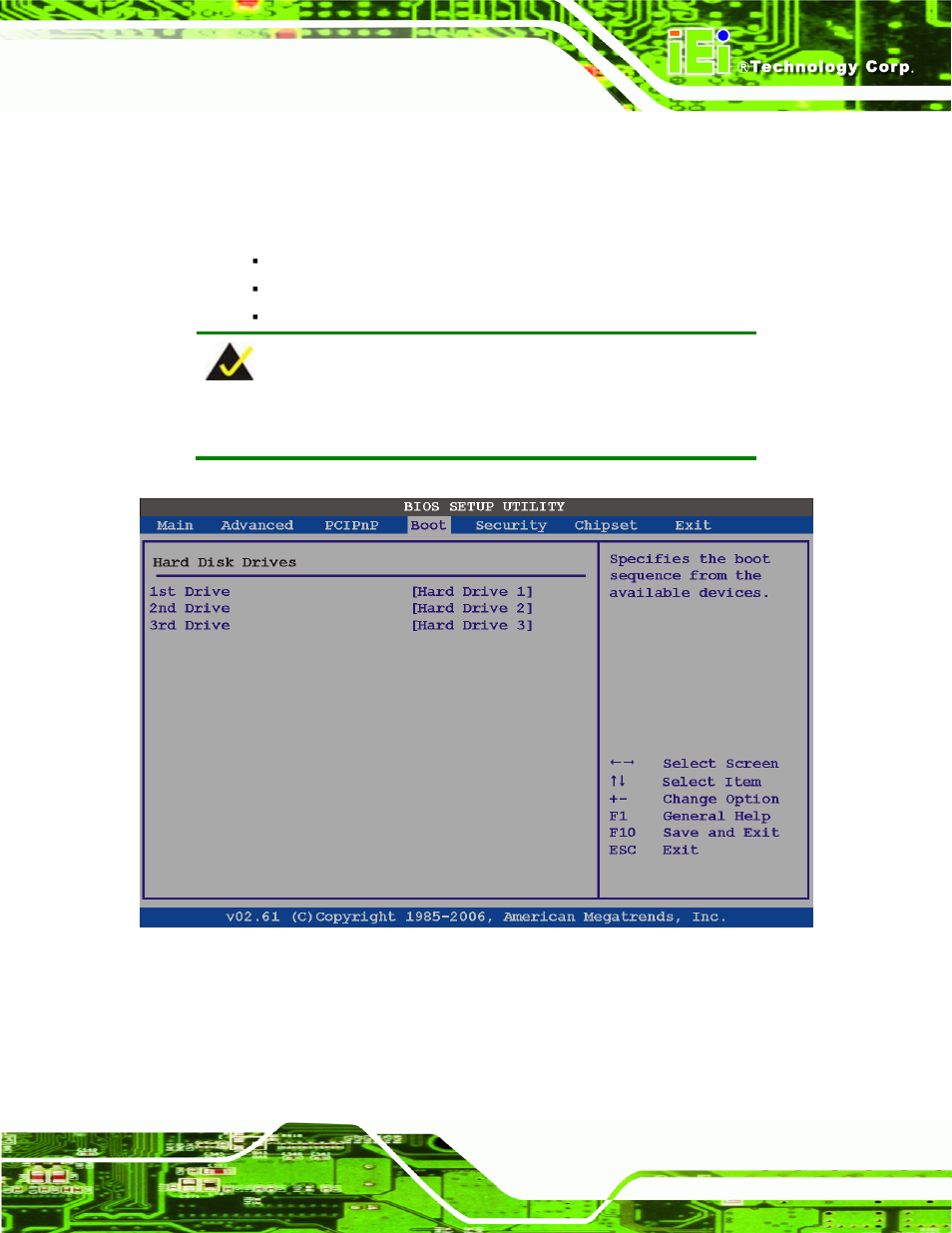 3 hard disk drives, Bios menu 22: hard disk drives | IEI Integration IMBA-XQ354 v1.10 User Manual | Page 159 / 245