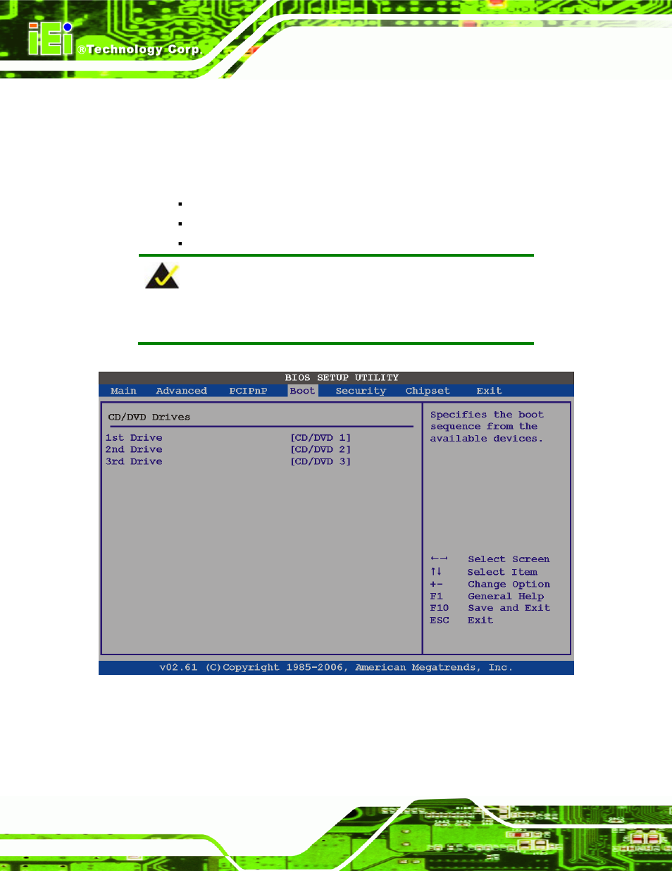 4 cd/dvd drives, Bios menu 23: cd/dvd drives | IEI Integration IMBA-XQ354 v1.10 User Manual | Page 160 / 245