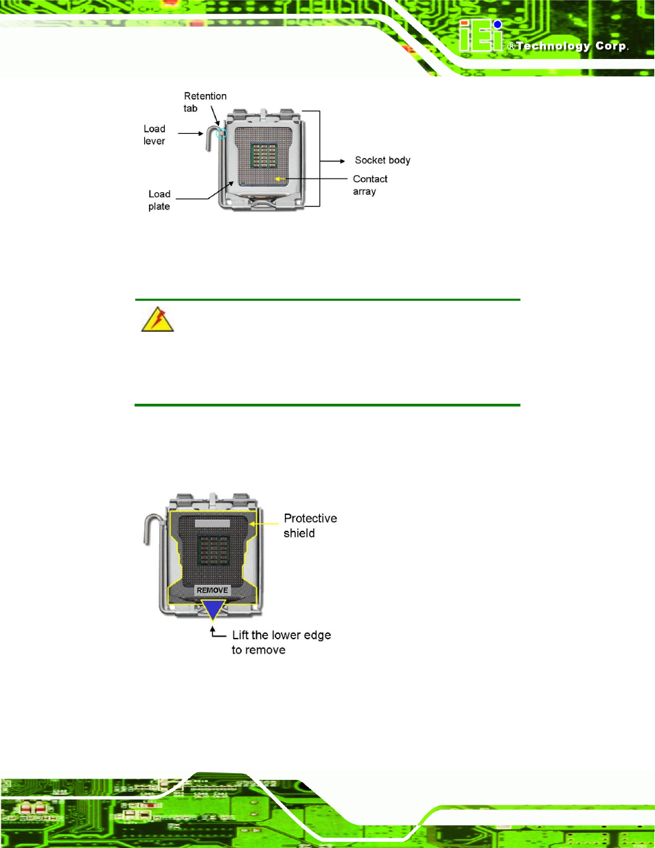 Figure 5-1: intel lga775 socket | IEI Integration IMBA-XQ354 v1.10 User Manual | Page 91 / 245