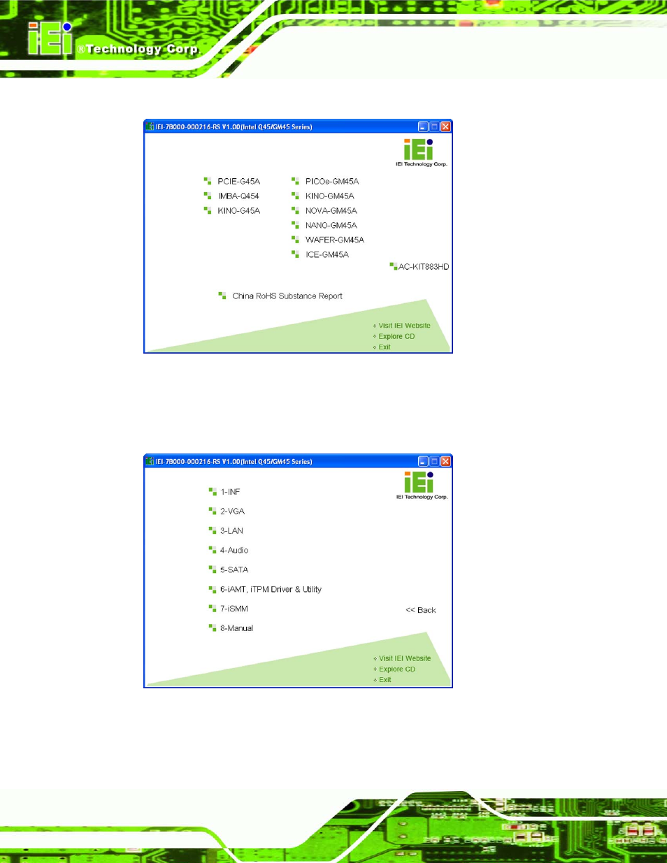 Figure 6-1: start up screen, Figure 6-2: drivers | IEI Integration IMBA-Q454 v1.00 User Manual | Page 142 / 213