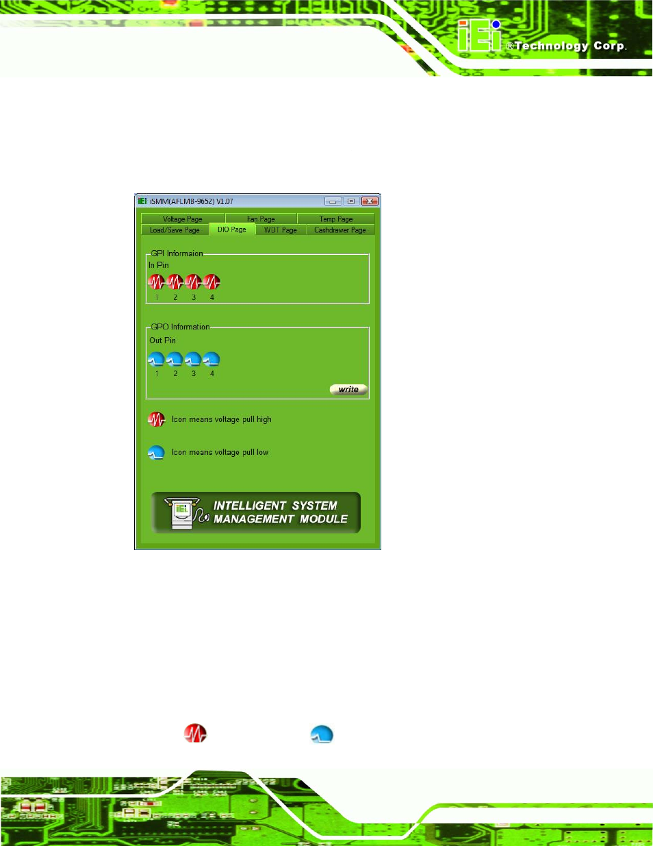 1 gpo information setting, 8 dio page | IEI Integration IMBA-Q454 v1.00 User Manual | Page 191 / 213