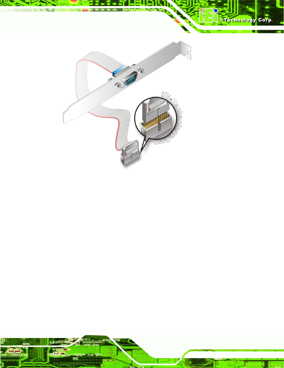 4 sata drive connection, Figure 4-11: single rs-232 cable installation | IEI Integration IMBA-Q454 v1.00 User Manual | Page 77 / 213