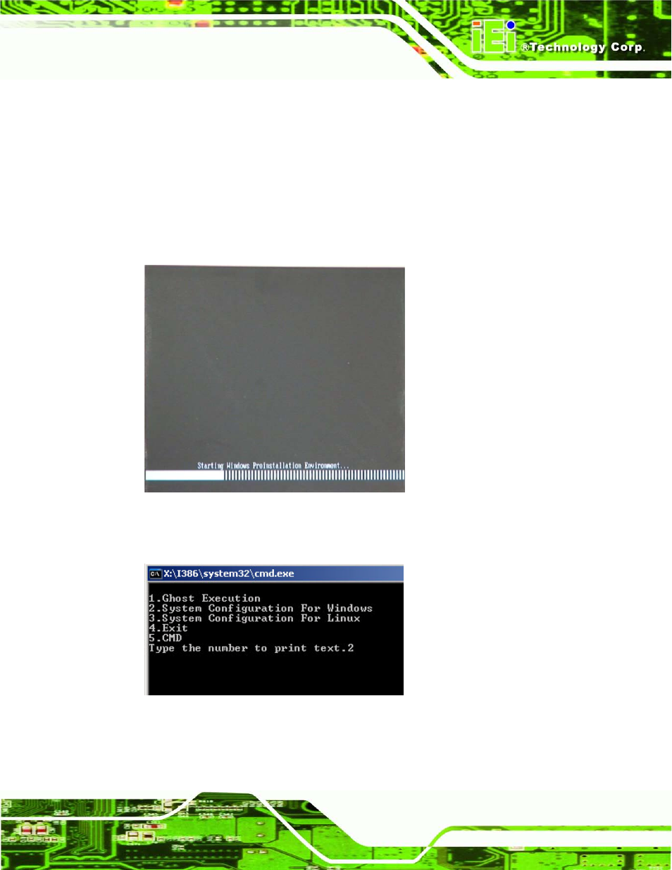 C.2.4 build-up recovery partition, Figure c-6: launching the recovery tool, Figure c-7: system configuration for windows | C.2.4 ) | IEI Integration IMBA-G412ISA v2.00 User Manual | Page 137 / 164