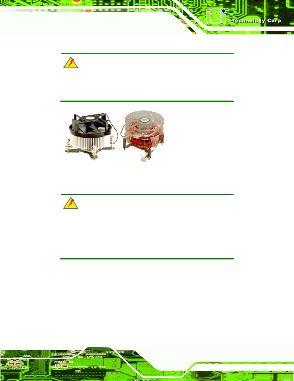2 cooling kit installation, Figure 4-5: cooling kits | IEI Integration IMBA-G412ISA v2.00 User Manual | Page 61 / 164