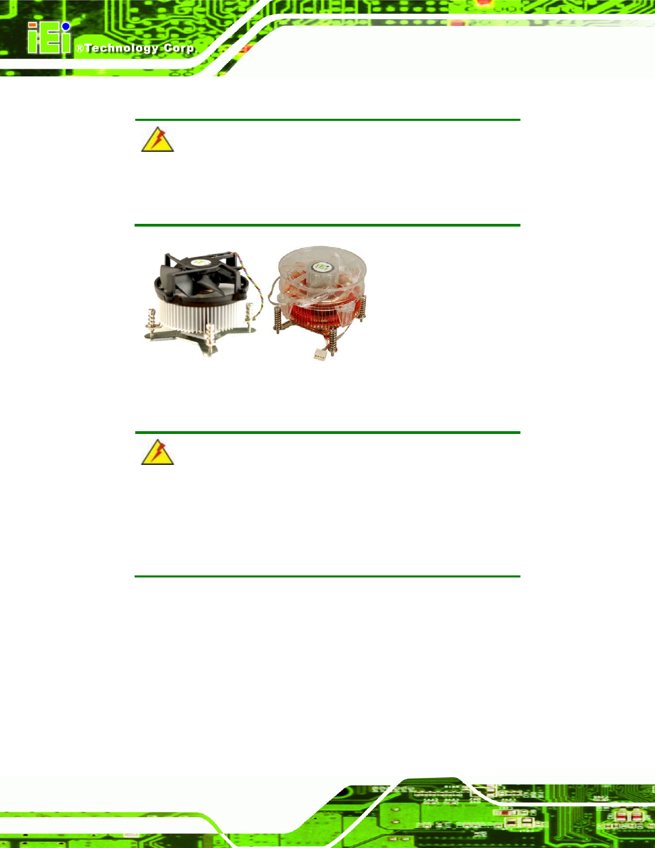 2 cooling kit installation, Figure 4-5: cooling kits | IEI Integration IMBA-G410 v1.01 User Manual | Page 60 / 158