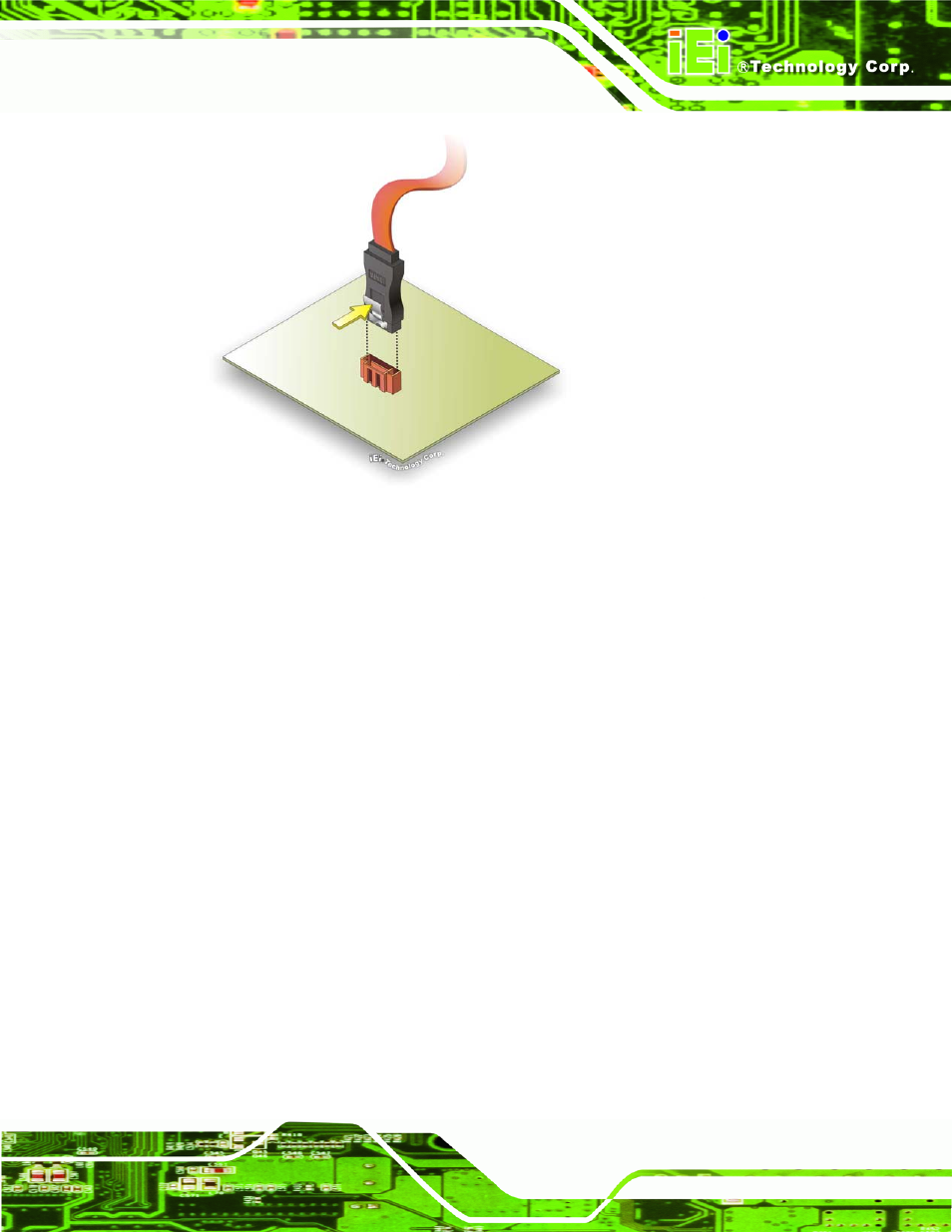 Figure 4-14: sata drive cable connection | IEI Integration IMBA-G410 v1.01 User Manual | Page 69 / 158