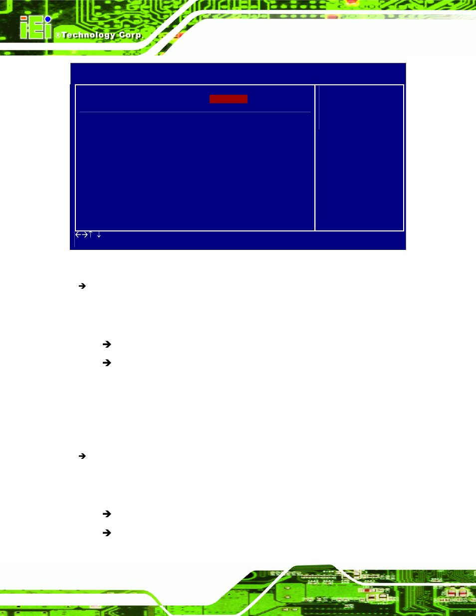 Bios menu 7: console redirection configuration | IEI Integration IMBA-G410 v1.01 User Manual | Page 96 / 158