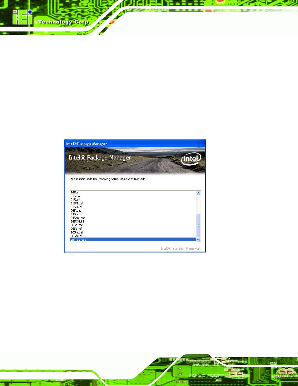 3 chipset driver installation, Hipset, River | Nstallation, Figure 6-3: chipset driver screen | IEI Integration IMBA-C2060 v1.03 User Manual | Page 134 / 208