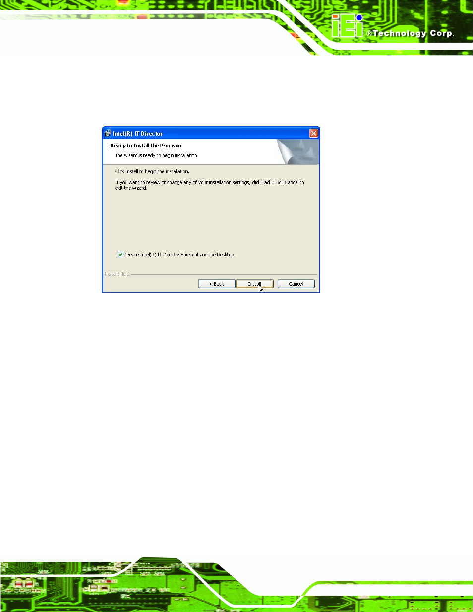 Figure 6-35: it director installation | IEI Integration IMBA-C2060 v1.03 User Manual | Page 155 / 208