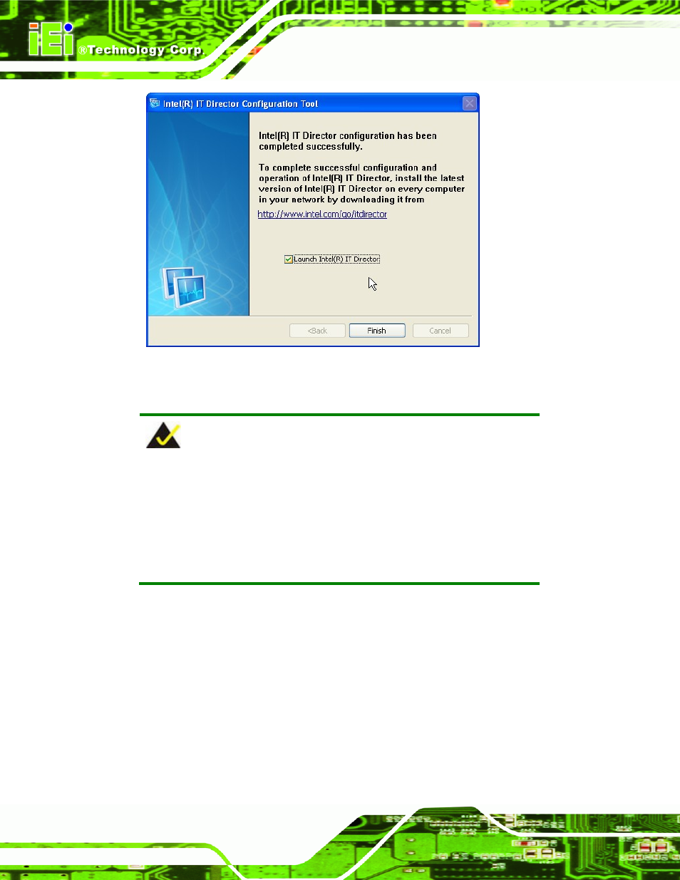 Figure 6-39: it director configuration complete | IEI Integration IMBA-C2060 v1.03 User Manual | Page 158 / 208