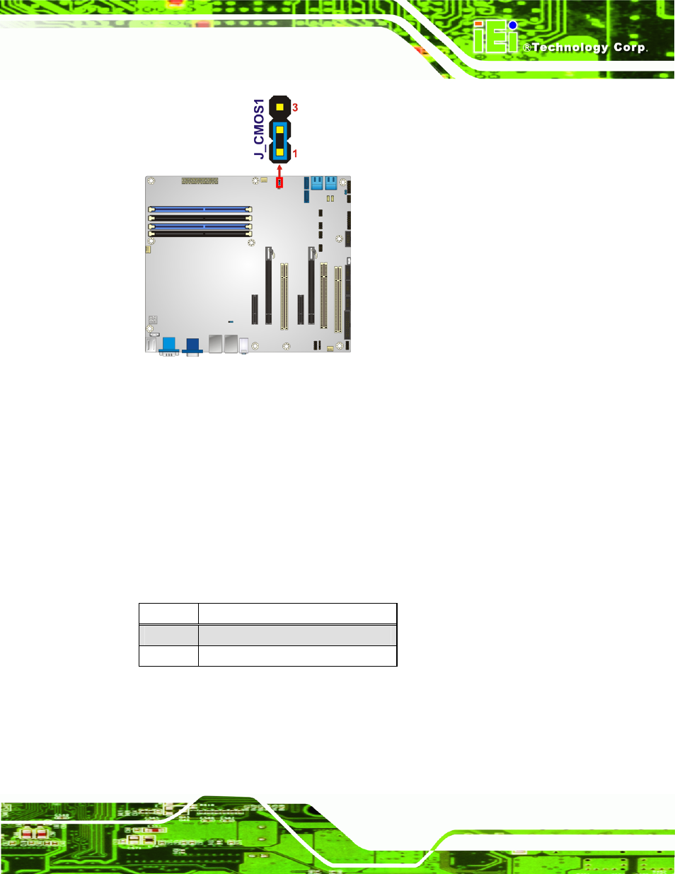 3 wake-on lan jumper, Figure 4-9: clear bios jumper location, Table 4-4: wake-on lan connector pinouts | IEI Integration IMBA-C2060 v1.03 User Manual | Page 75 / 208