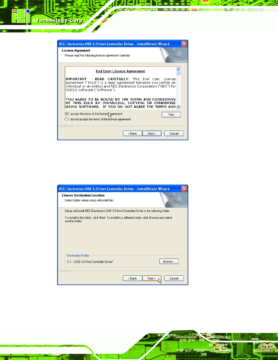 Figure 6-24: usb 3.0 driver license agreement | IEI Integration IMBA-Q670 v1.02 User Manual | Page 148 / 205