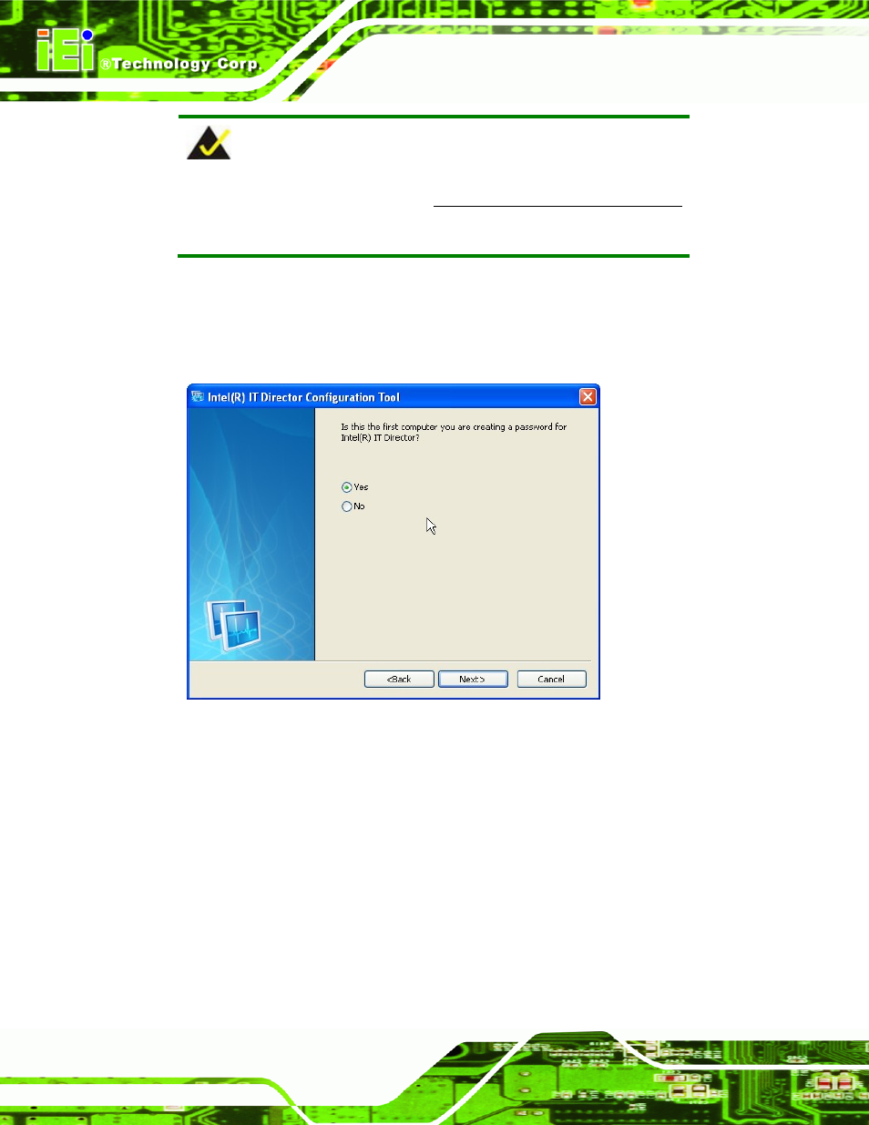 Figure 6-38: it director – creating password | IEI Integration IMBA-Q670 v1.02 User Manual | Page 158 / 205
